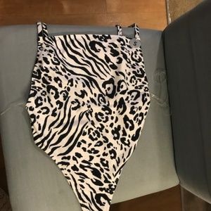 Forever 21 animal print one-piece